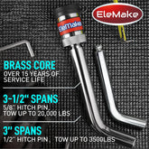 Elemake Trailer Hitch Lock Hitch Pin Lock 1/2" and 5/8" for Class I - V Hitch